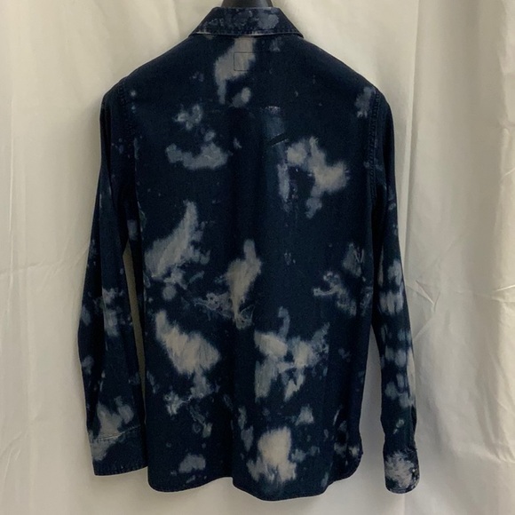 Current/Elliott Thunderstorm Navy Tie-dye Button-down Shirt in Size 1 (=6), NWOT - Picture 2 of 9